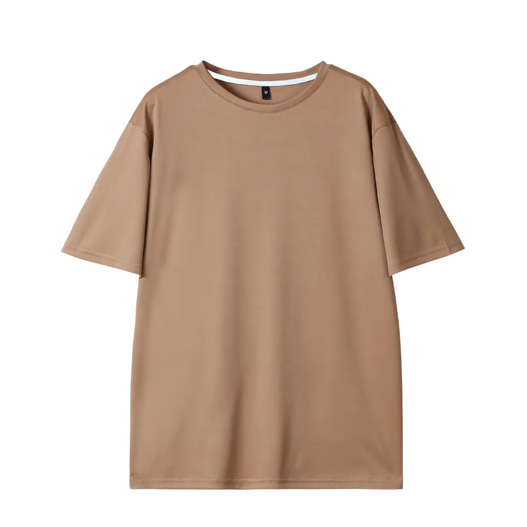Herren Basic Sommer-T-Shirt mit Kurzarm – Frontansicht