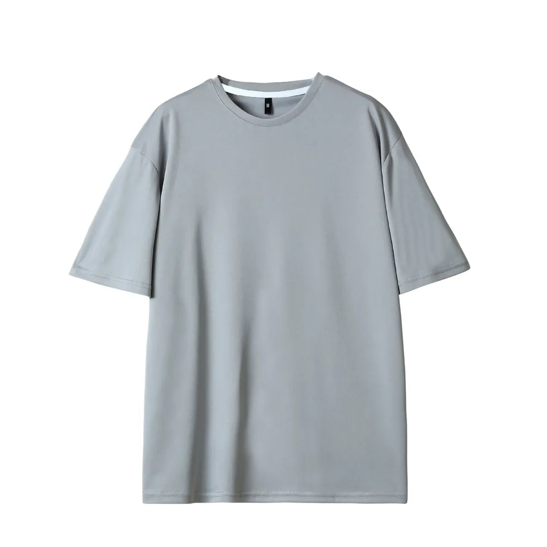 Herren Basic Sommer-T-Shirt mit Kurzarm – Rückansicht