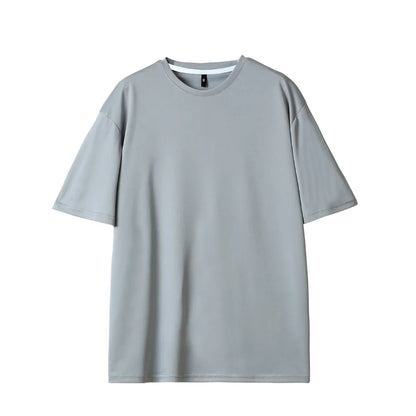 Herren Basic Sommer-T-Shirt mit Kurzarm – Rückansicht