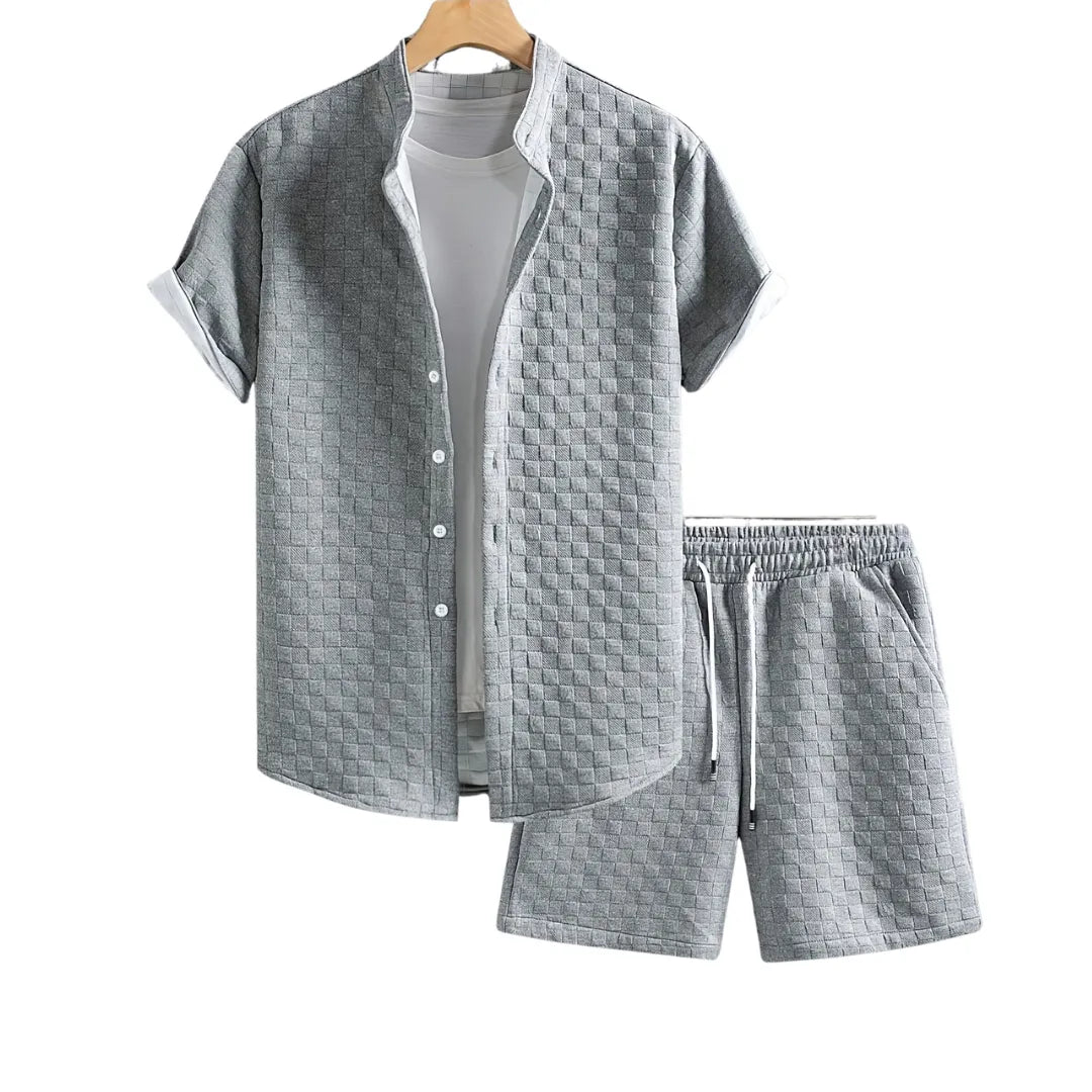 Herren Sommer-Set mit Hemd und Shorts – Zweiteiliges Freizeit-Outfit