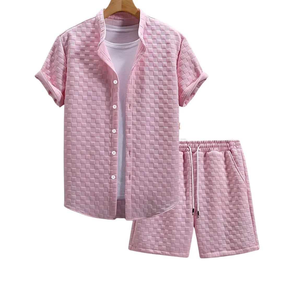 Herren Sommer-Set mit Hemd und Shorts – Zweiteiliges Freizeit-Outfit