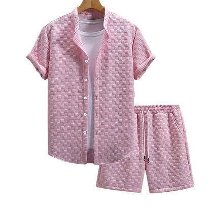 Herren Sommer-Set mit Hemd und Shorts – Zweiteiliges Freizeit-Outfit