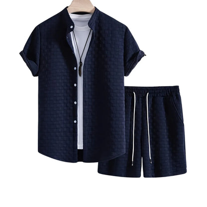 Herren Sommer-Set mit Hemd und Shorts – Zweiteiliges Freizeit-Outfit