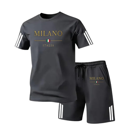 Men’s Milano Italia Summer Set – Casual T-Shirt & Shorts