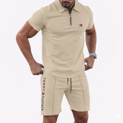 Elegantes Hemd- und Shorts-Set – Lifestyle-Foto