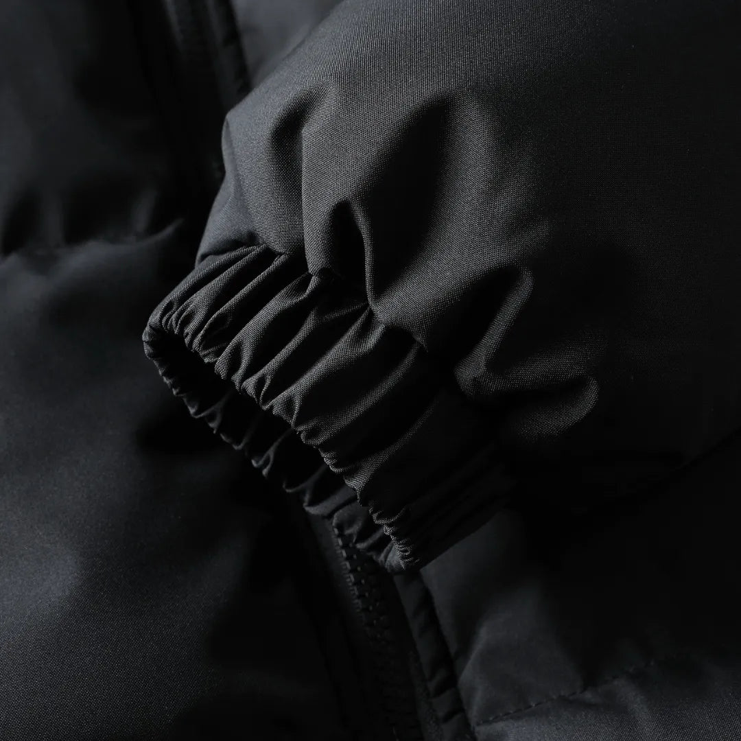 Gefütterte Winterjacke für Herren mit abnehmbarer Kapuze – Gesamtansicht
