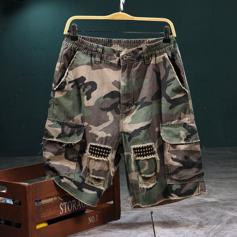 Premium Cargo-Shorts mit Tarnmuster