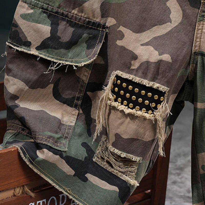Premium Cargo-Shorts mit Tarnmuster