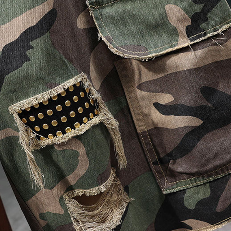 Premium Cargo-Shorts mit Tarnmuster