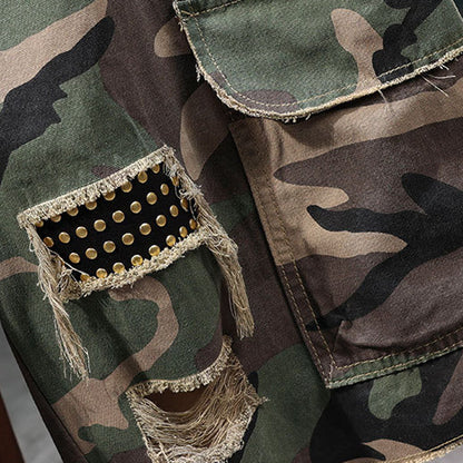 Premium Cargo-Shorts mit Tarnmuster
